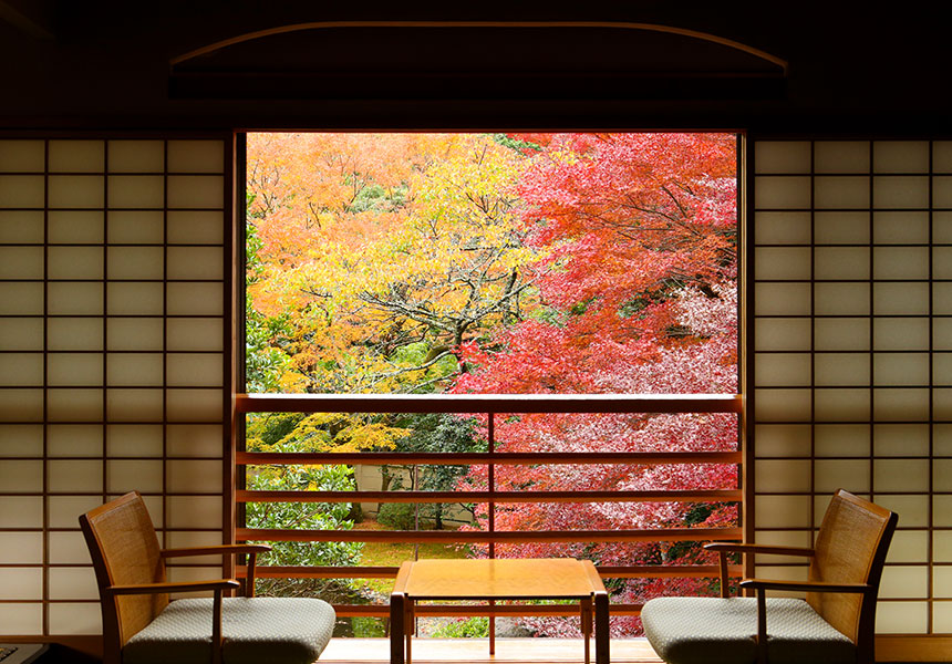 秋　客室からの眺め